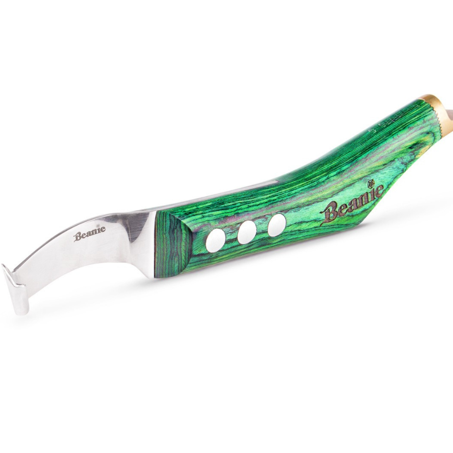 Beanie Wide Blade Hoof Knife - Green