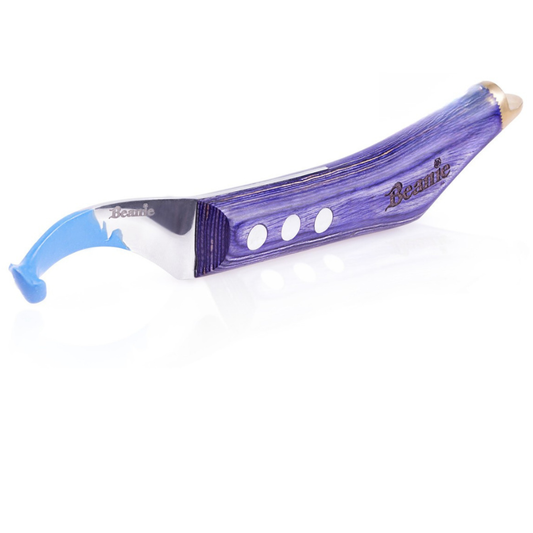 Beanie Curved Blade Farrier Hoof Knife - Purple