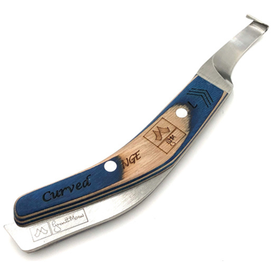 GDM Curved Blade Hoof Knife. Maneline Cambridge Farrier Supplies NZ